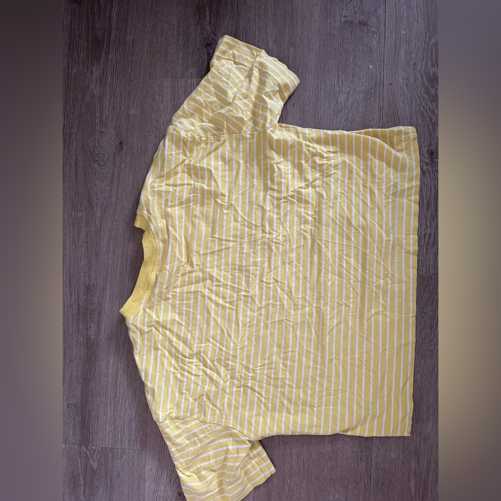 Everlane stripes crop yellow